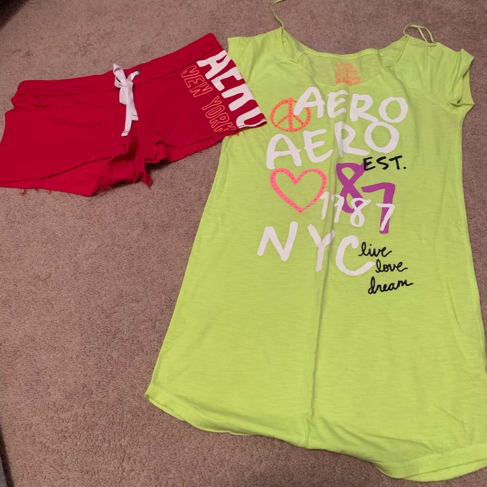 Aeropostale size medium nightgown and shorts